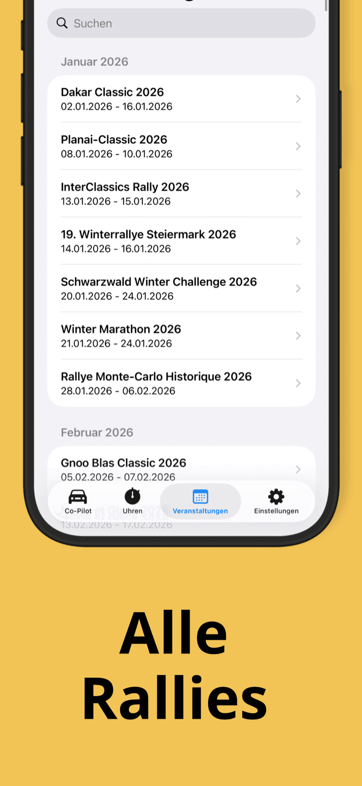 Liste von Oldtimer-Rallye-Veranstaltungen