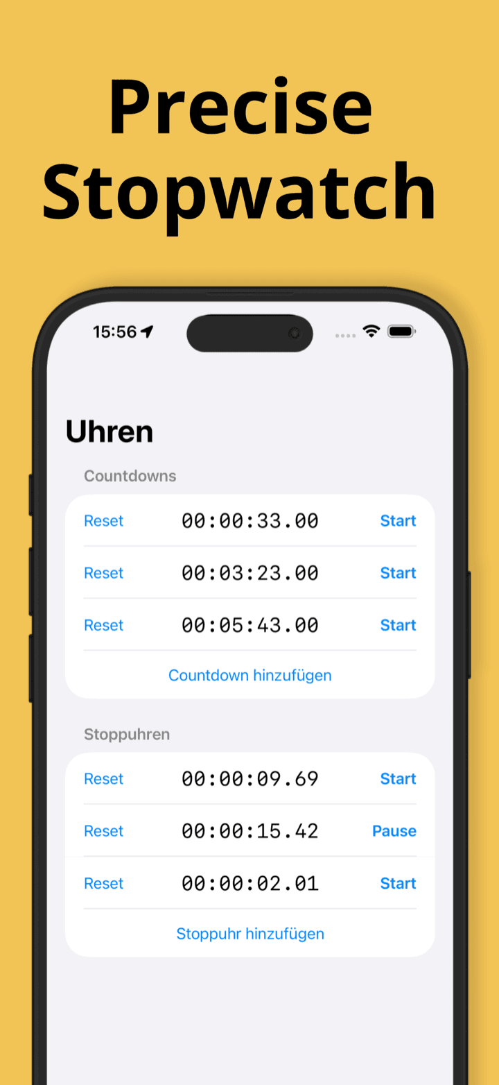 Multiple stopwatches and countdowns in Rally Co-Pilot
