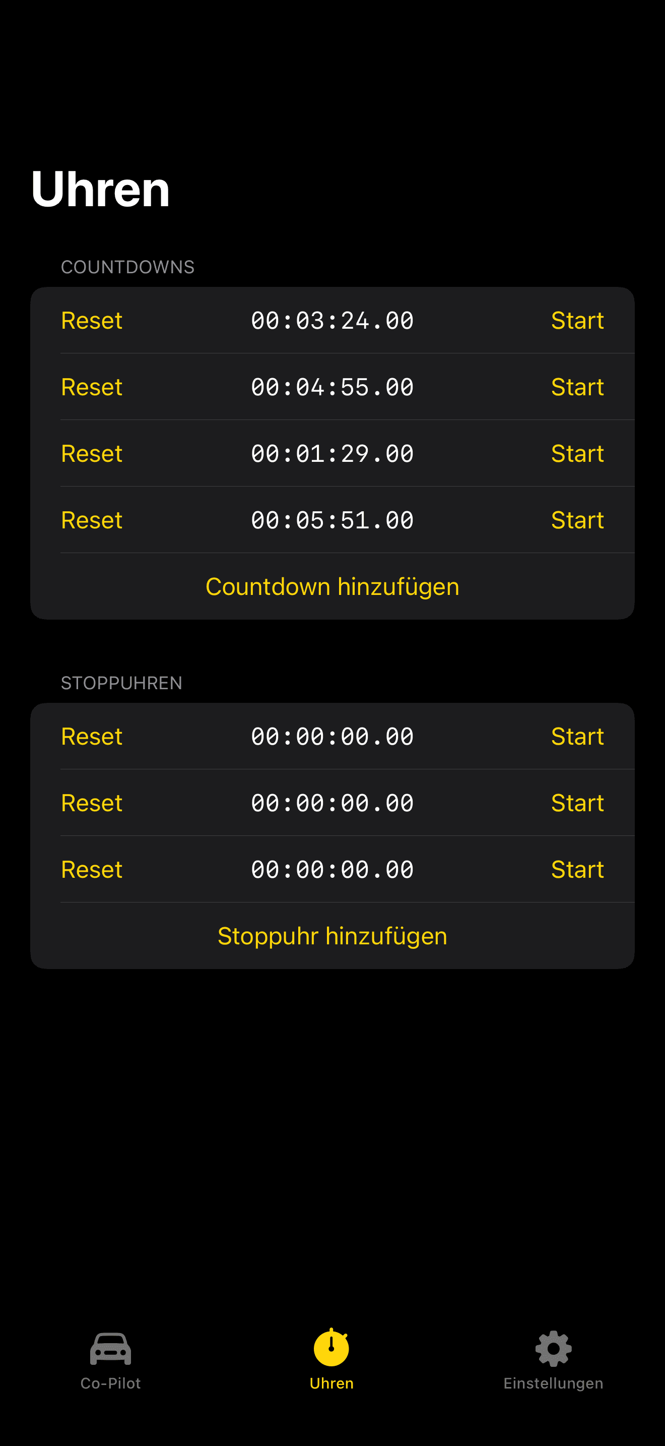 Stopwatches Screenshot